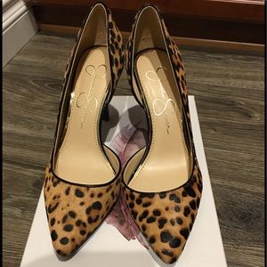 Brand new real cow’s hair Jessica Simpson pumps